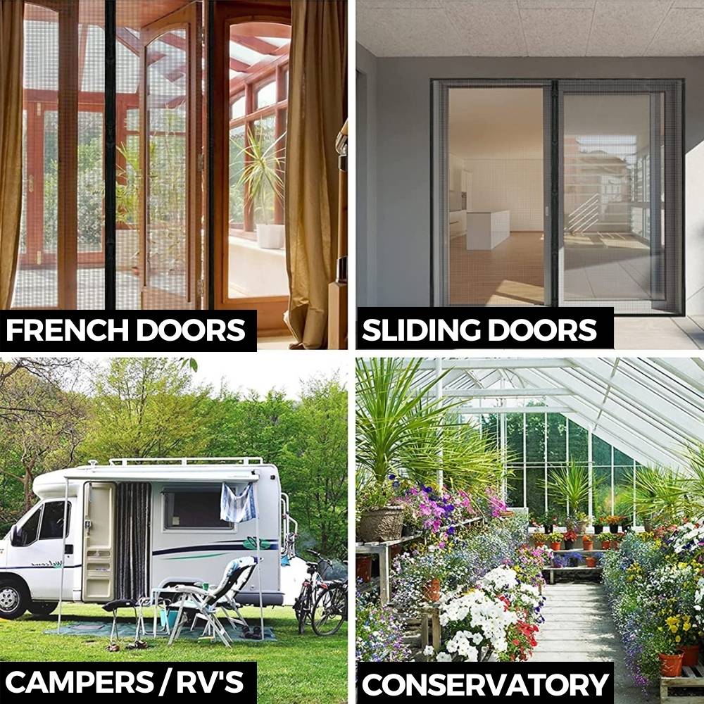 Magnetic Screen Door - Black, 60cm (W) x 210cm (H): image 7