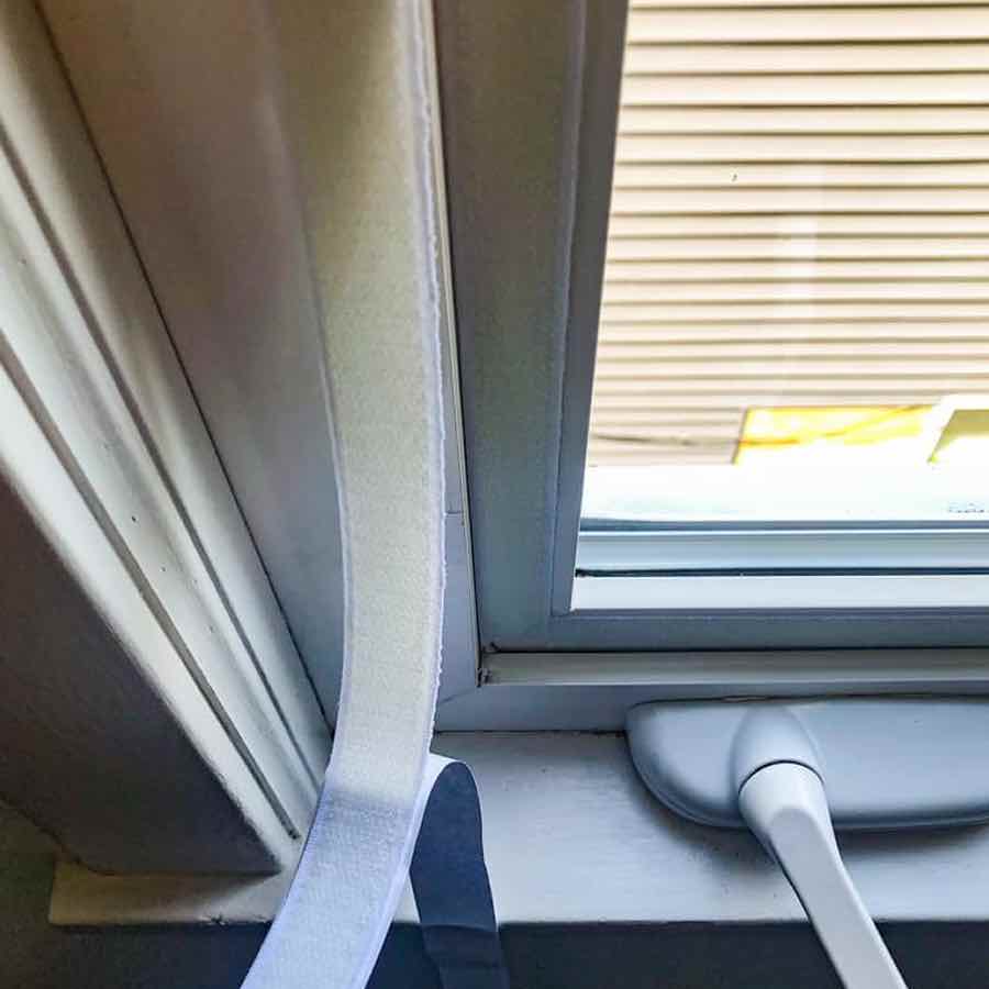 Velcro Window Screen - Black, Standard Mesh (Grey), 1000mm x 1000mm / 39" x 39": image 9