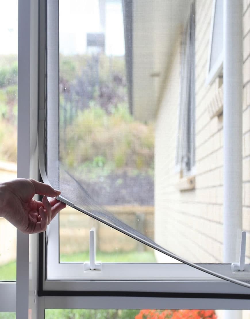 Magnetic Window Screen - Black, Standard Mesh (Grey), 1000mm x 1000mm / 39" x 39": image 5