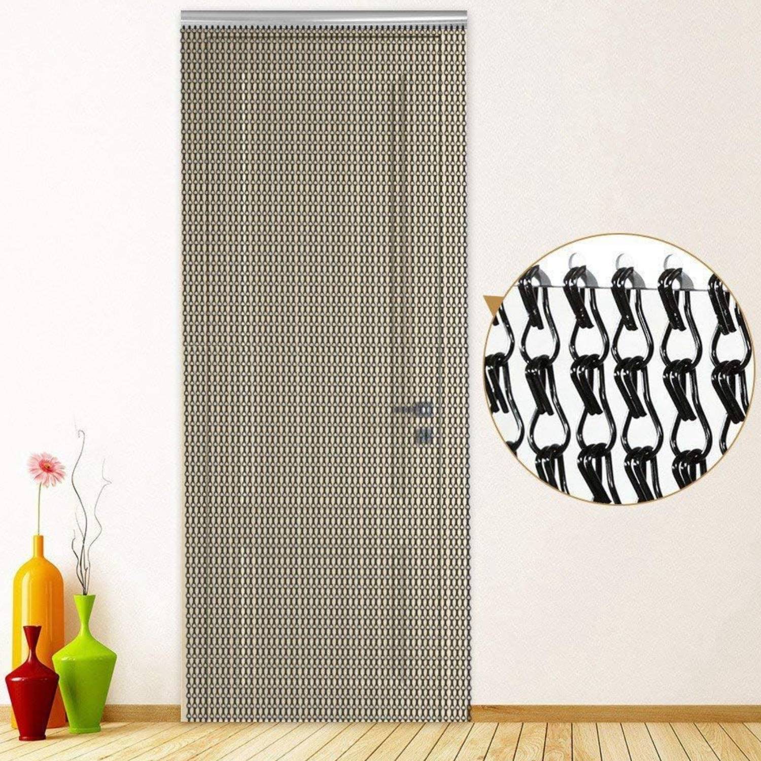 Chain Door Curtain - Black: image 9