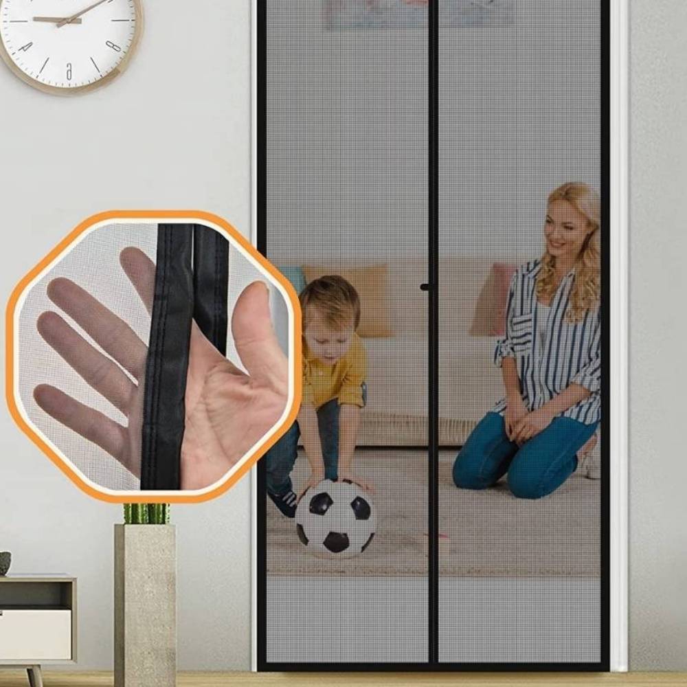 Magnetic Screen Door - Black, 60cm (W) x 210cm (H): image 5