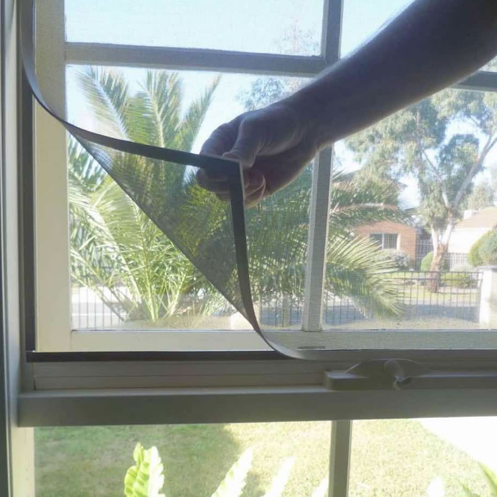 Window Screen na May Magnet - Black, Standard Mesh (Grey), 1000mm x 1000mm / 39" x 39": image 4