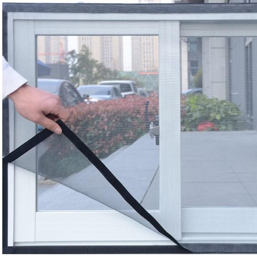 Window Screen na May Velcro - Black, Standard Mesh (Grey), 1000mm x 1000mm / 39" x 39": image 10